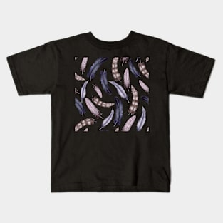 Seamless Pattern of Watercolor Feathers Kids T-Shirt